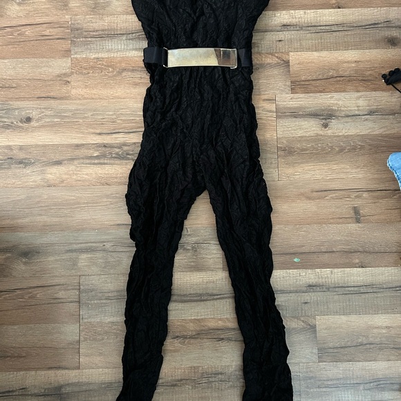 Bebe Black Lace Jumpsuit - Picture 2 of 4